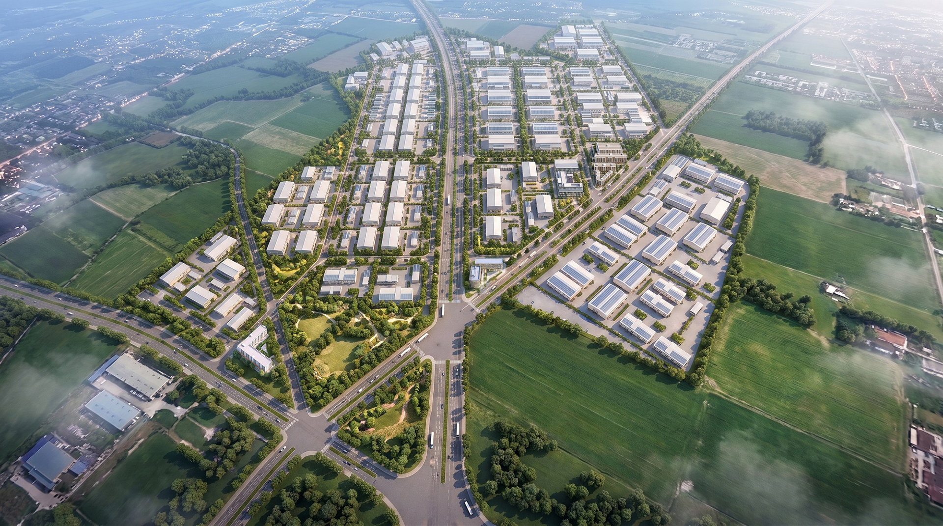 Phối cảnh tổng thể Khu Công Nghiệp Meyinpark Hưng Yên